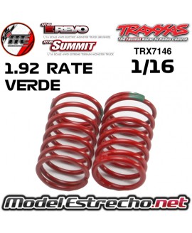 MUELLES AMORTIGUADOR TRAXXAS 1/16 PUNTO VERDE 1.92 RATE TRX7146
