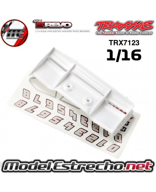 ALERON BLANCO TRAXXAS E-REVO 1/16 TRX7123