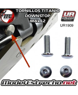 TORNILLOS TITANIO DOWNSTOP M4x12 MUGEN (4U.)  UR1909