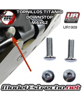TORNILLOS TITANIO DOWNSTOP M4x12 MUGEN (4U.)  UR1909