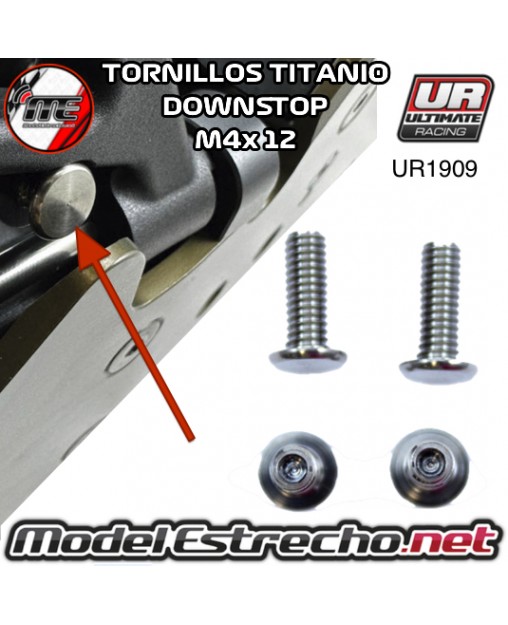 TORNILLOS TITANIO DOWNSTOP M4x12 MUGEN (4U.)  UR1909