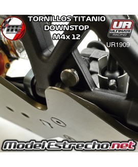 TORNILLOS TITANIO DOWNSTOP M4x12 MUGEN (4U.)  UR1909