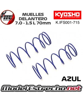 MUELLES DELANTERO KYOSHO AZUL BIG BORE S 7.0x1.5L 70mm IFS001-715