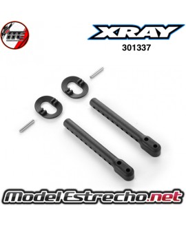 SET SOPORTE CARROCERIA TRAS +1mm 19 XRAY X4  301337