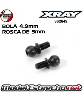 BOLA 4.9mm CON ROSCA DE 5mm (2U.) XRAY 362649