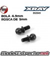 BOLA 4.9mm CON ROSCA DE 5mm (2U.) XRAY 362649