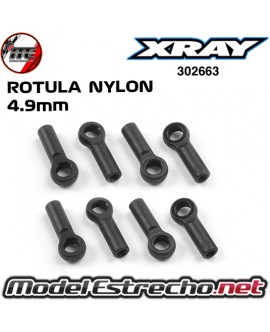 ROTULA NYLON 4.9mm T2 ABIERTA (8U.) XRAY 302663