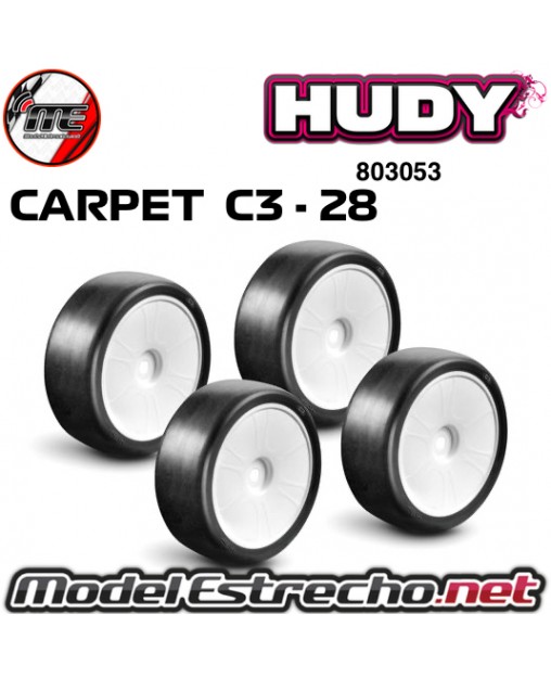 RUEDAS HUDY 1/10 TC CARPET C3-28 (4U.) 803053