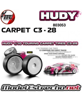 RUEDAS HUDY 1/10 TC CARPET C3-28 (4U.) 802053