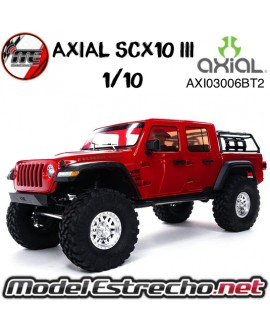 AXIAL 1/10 SCX10 III JEEP JT GLADIATOR CON PORTALES RTR ROJO AXI03006BT2