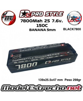 PRO STYLE 7500mha 7,4v 120C 2S2P HardCase Lipo