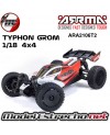 ARRMA 1/18 TYPHON GROM BRUSHED 4WD BUGGY RTR ROJO ARA2106T2