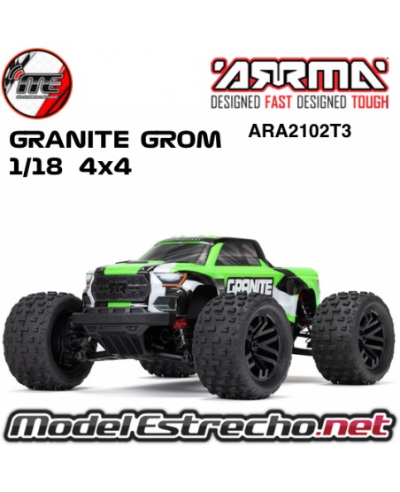 ARRMA 1/18 GRANITE GROM 4WD MT RTR VERDE ARA2102T3