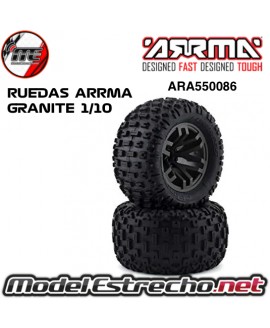 RUEDAS ARRMA 14mm DBOOTS FORTRESS MT GUN METAL GRANITE 1/10 PEGADAS ARA550086