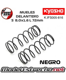 MUELLES DELANTERO KYOSHO NEGRO BIG BORE S 8.0x1.6L 72mm IFS005-816