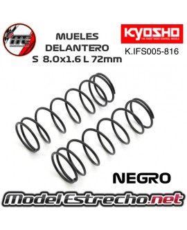 MUELLES DELANTERO KYOSHO NEGRO BIG BORE S 8.0x1.6L 72mm IFS005-816