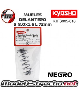 MUELLES DELANTERO KYOSHO NEGRO BIG BORE S 8.0x1.6L 72mm IFS005-816
