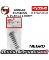 MUELLES TRASERO KYOSHO NEGRO BIG BORE L 10.5x1.6 L 86mm IFS006-10516