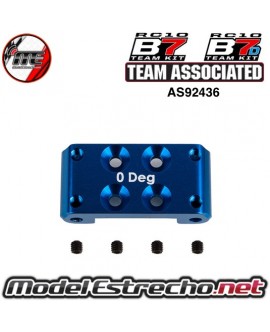 ASSOCIATED RC10B7 FT FRONT BULKHEAD 0 DEG. BLUE ALUMINIO AS92436
