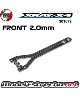 X4A`23 GRAPHITE UPPE DECK SPLIT FRONT 2.0mm XRAY 301079