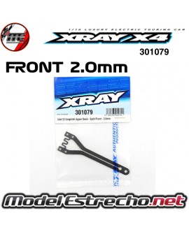 X4A`23 GRAPHITE UPPE DECK SPLIT FRONT 2.0mm XRAY 301079
