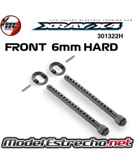 SET SOPORTE DELANTEROS PARA CARROCERIA 6mm DUROS XRAY X4 301322H