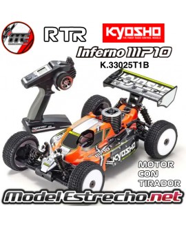 KYOSHO INFERNO MP10 1/8 RC NITRO RTR T1 RED KE21SP CON TIRADOR K.33025T1B