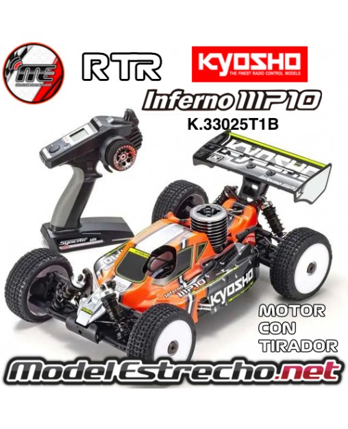 KYOSHO INFERNO MP10 1/8 RC NITRO RTR T1 RED KE21SP CON TIRADOR K.33025T1B