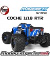 MAVERICK ATOM 1/18 4WD ELECTRI TRUCK AZUL MV150500