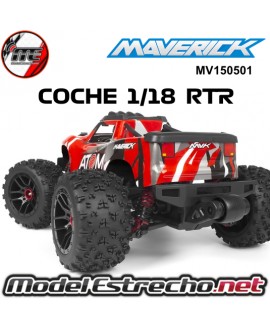 MAVERICK ATOM 1/18 4WD ELECTRI TRUCK ROJO MV150501