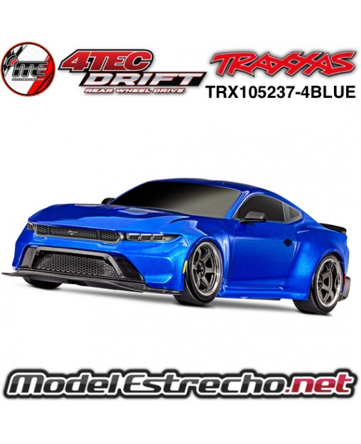 COCHES TRAXXAS 4-TEC 2024 FORD MUSTANG DRIFT AZUL  TRX105237-4BLUE