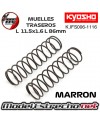 MUELLES TRASERO KYOSHO MARRON BIG BORE L 11.1x1.6 L 86mm IFS006-1116