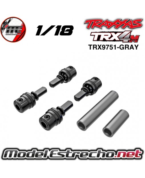 PALIER CENTRAL FRONT/REAR TITANIUM TRAXXAS TRX4M TRX9751-GRAY