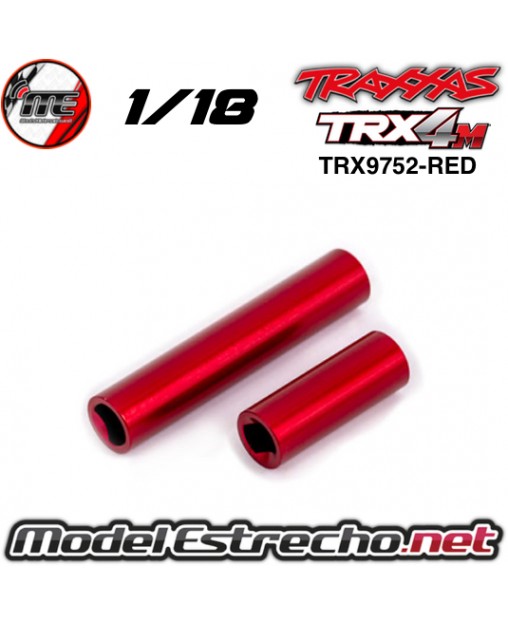 EJE ALUMINIO CENTRAL FRONT/REAR TRAXXAS TRX4M TRX9752-RED