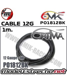 CABLE SILICONA NEGRO 12AWG ( 100cm ) 6MIK PO1812BK