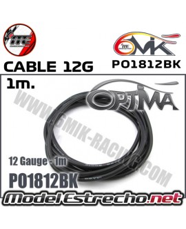 CABLE SILICONA NEGRO 12AWG ( 100cm ) 6MIK PO1812BK