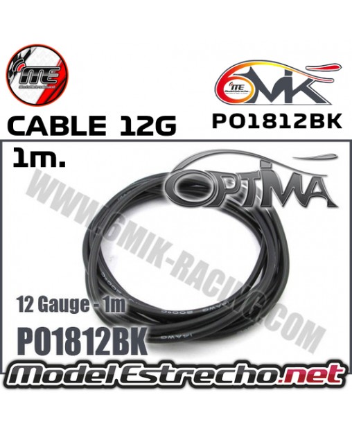 CABLE SILICONA NEGRO 12AWG ( 100cm ) 6MIK PO1812BK