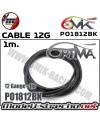 CABLE SILICONA NEGRO 12AWG ( 100cm ) 6MIK PO1812BK