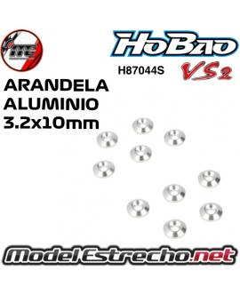 ARANDELAS ALUMINIO 3.2x10mm HOBAO HYPER VS / VS2 (10Pcs) H87044S