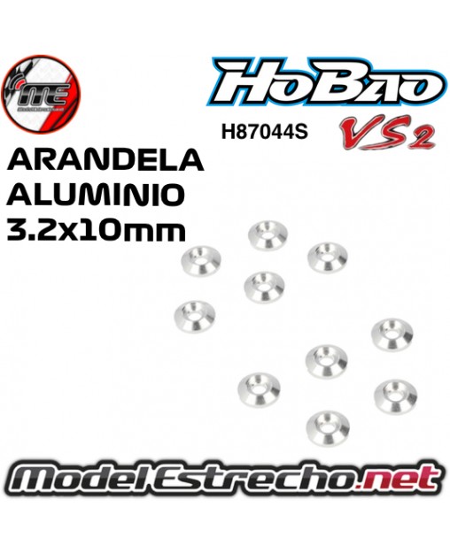 ARANDELAS ALUMINIO 3.2x10mm HOBAO HYPER VS / VS2 (10Pcs) H87044S