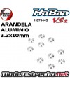 ARANDELAS ALUMINIO 3.2x10mm HOBAO HYPER VS / VS2 (10Pcs) H87044S