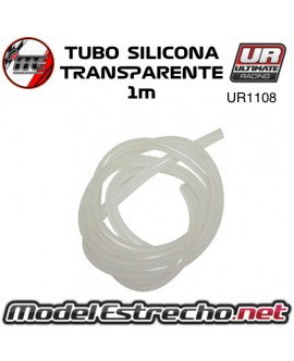 MACARRON TUBO DE SILICONA TRANSLUCIDO de 1m UR1108