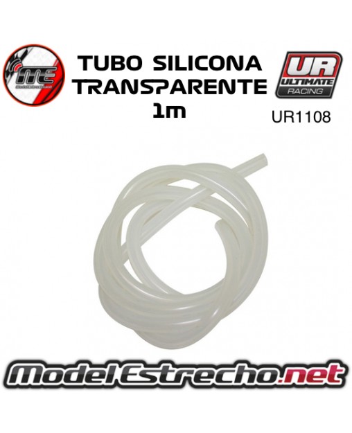 MACARRON TUBO DE SILICONA TRANSLUCIDO de 1m UR1108