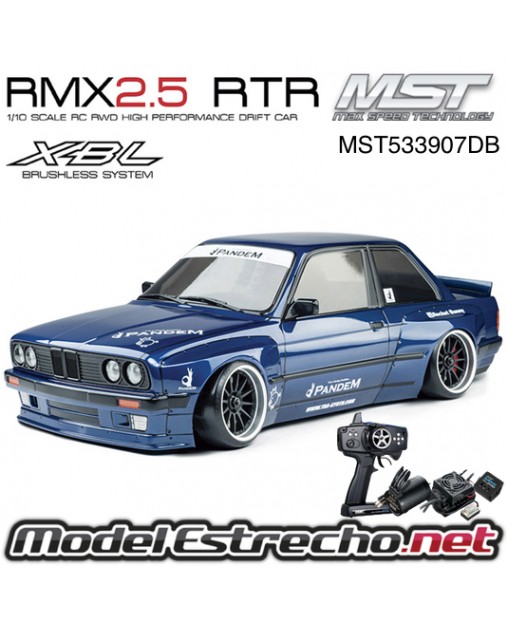 COCHE DRIFT MST RMX 2.5 RWD 1/10 RTR BRUSHLESS CARROCERIA E30RB BMW M3 MST533907DB