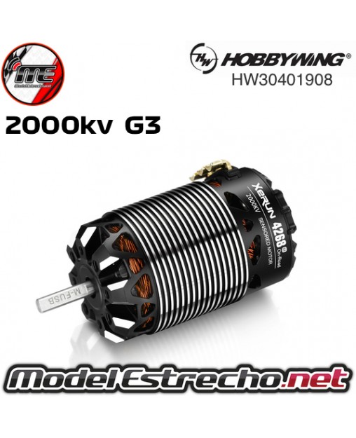 MOTOR HOBBYWING XERUN 4268SD G3 2000KV ON-ROAD HW30401908
