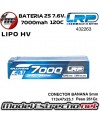 BATERIA LRP SHORTY 7.6v. LIPO HV 7000mah GRAPHENE 120c/60c 432263