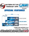 BATERIA LRP SHORTY 7.6v. LIPO HV 7000mah GRAPHENE 120c/60c 432263