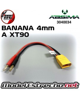 CABLE DE CARGA BANANA 4mm A XT90 ABSIMA 3040034