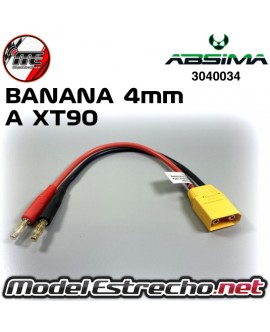 CABLE DE CARGA BANANA 4mm A XT90 ABSIMA 3040034