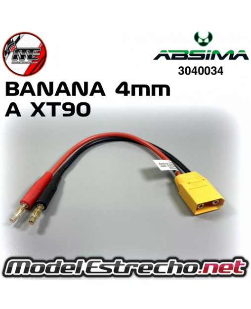 CABLE CARGA BANANA 4mm A XT90